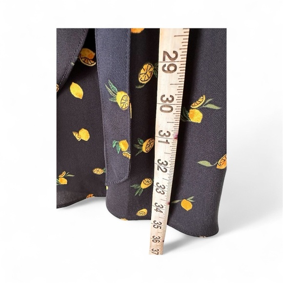 J Crew Navy lemon 🍋 Wrap Dress - Picture 4 of 8